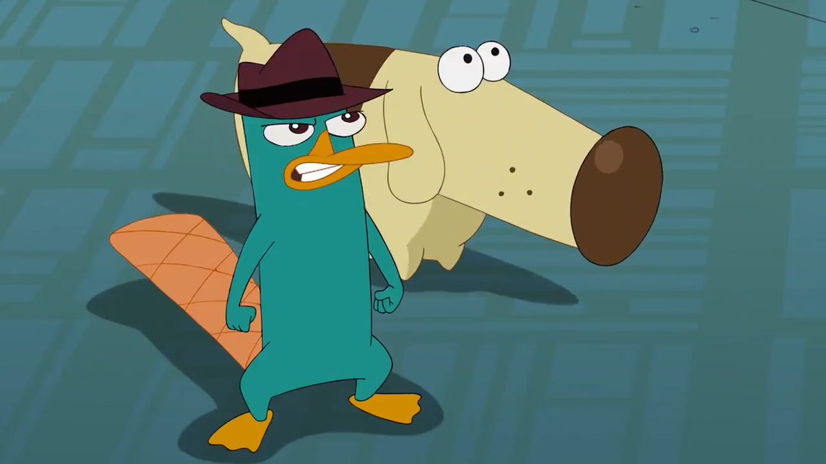 2ndDimensionYT's tweet photo. Note the floor pattern in both images - they are the same, so scene 1 takes place w/ Doof. The visual style of the crossover appears to be rectangles rather than triangles w/ usual P&amp;F https://t.co/oMQMl8nc3K