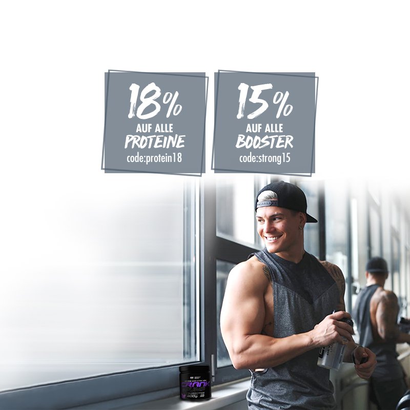 Unterstütze Deinen Körper nur mit dem Besten💯
In dieser Woche erhaltet Ihr:
💪18% auf Proteine
💥15% auf Booster
⬇️⬇️⬇️
goo.gl/UwWVvj ✔️
⏱ 23.04.-29.04.2018