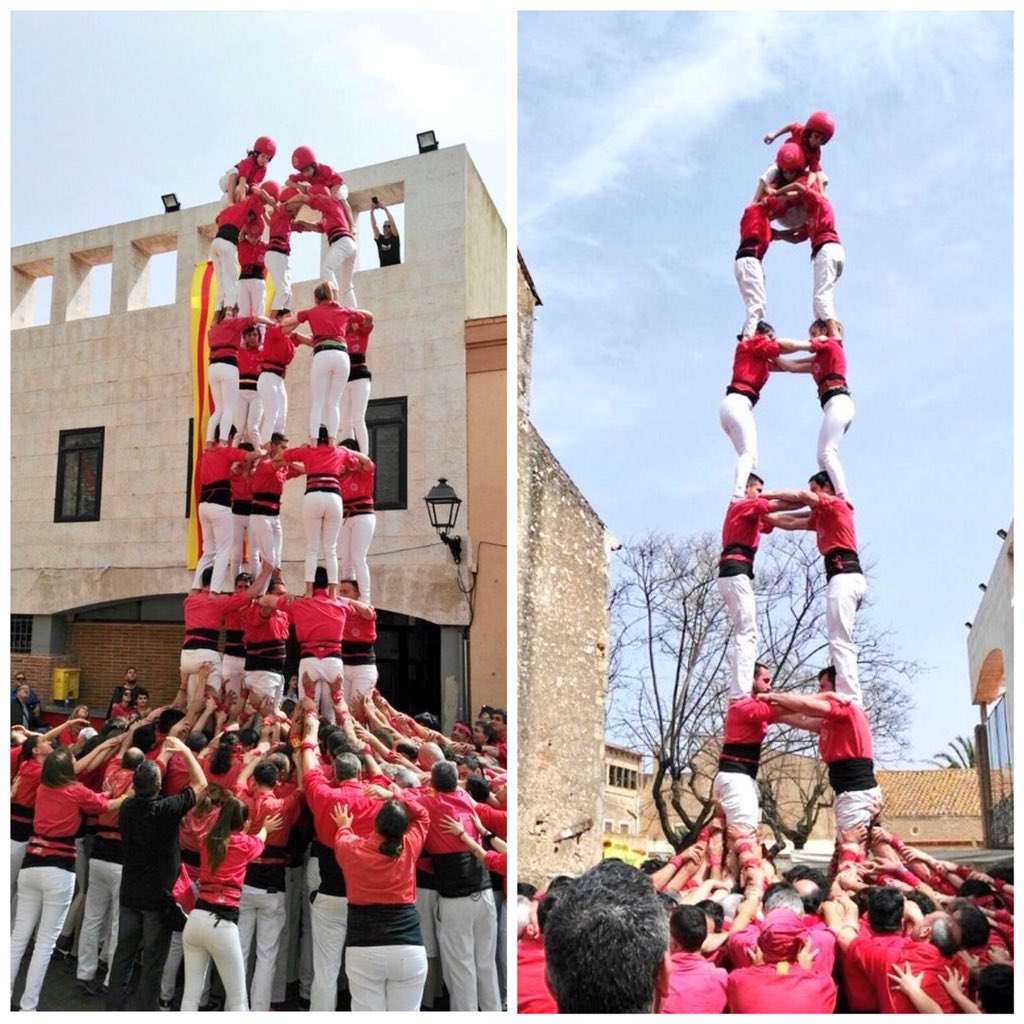 JovesValls_EN's tweet image. Yesterday in #Perafort we completed 5of7, 2of7, 3of7p, 4of7p, 4of7 and the first pillar of 6 of the season! Congratulations #castellers! #humantowers