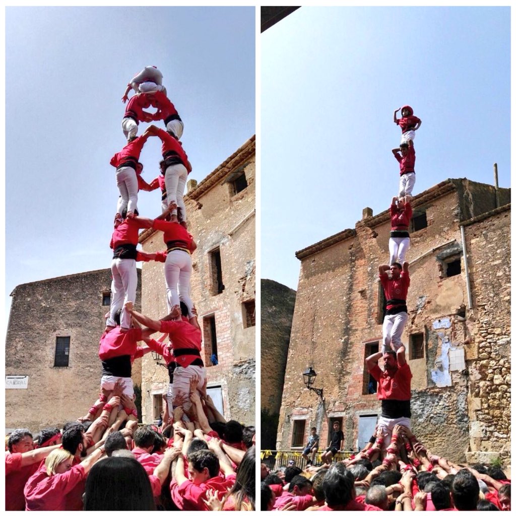 JovesValls_EN's tweet image. Yesterday in #Perafort we completed 5of7, 2of7, 3of7p, 4of7p, 4of7 and the first pillar of 6 of the season! Congratulations #castellers! #humantowers