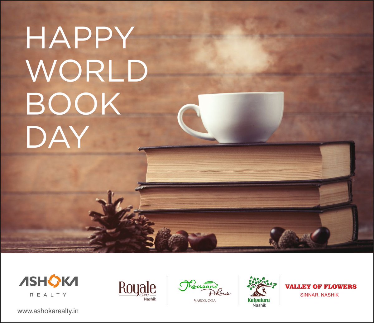 Ashoka Realty wishes you all a "WORLD BOOK DAY" make books your good friends......, be able to take decision..........
Book your Row house in Nashik... "KALPATARU"
Ambad Satpur Link Road, Nashik
ashokarealty.in

7447441484
9130098228