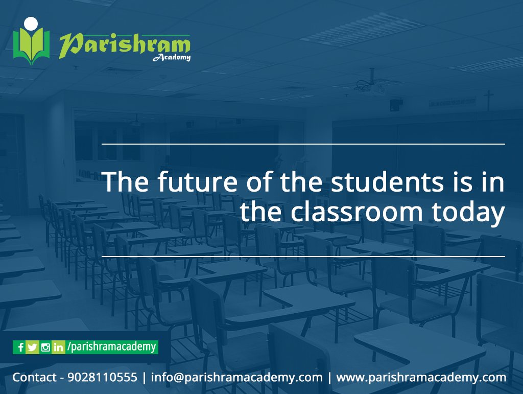 parishramacadem's tweet photo. The future lies in today. A good concentration toward the class helps the students in better understanding of the concept and shaping their knowledge.
So, it is important to focus on today for a better tomorrow. https://t.co/8Z8jLrdGUB