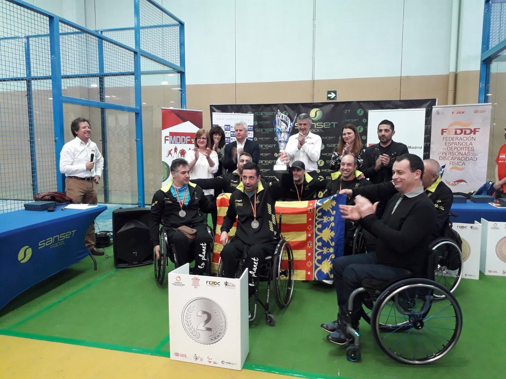 FEDEDDF's tweet photo. El País Vasco se proclama primer campeón de España de pádel ♿️ desde @sansetpadel 

2o Valencia
3o Madrid https://t.co/hCNKGblrBB