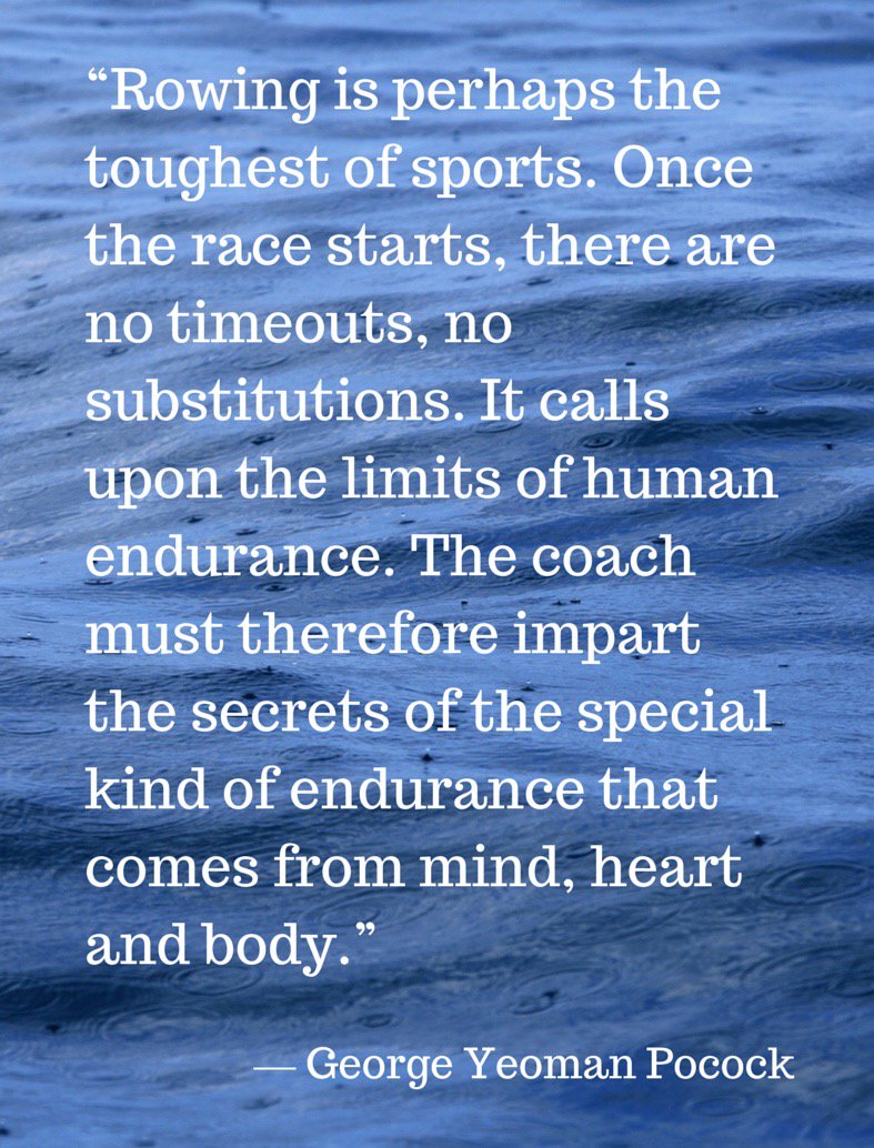 Aprofitem el dia de #SantJordi per recomenar el llibre "The boys in the boat", lectura obligaroria per a qualsevol remer/a.