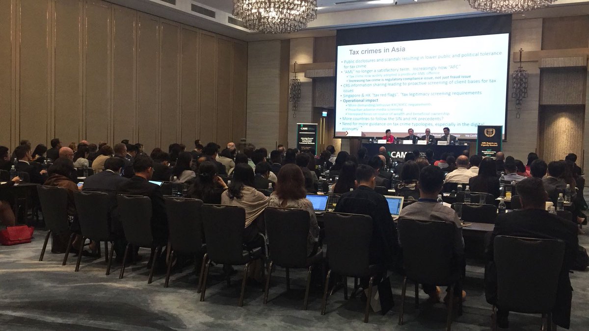 acams_aml's tweet photo. Over 100 attendees from the 10th Annual AML & Financial Crime Conference – Asia Pacific participated in the Hot Topics Session, presented by our panel of financial crime prevention experts. #HotTopic #ACAMSAsia #APACConference https://t.co/7lk5VqUtJ0