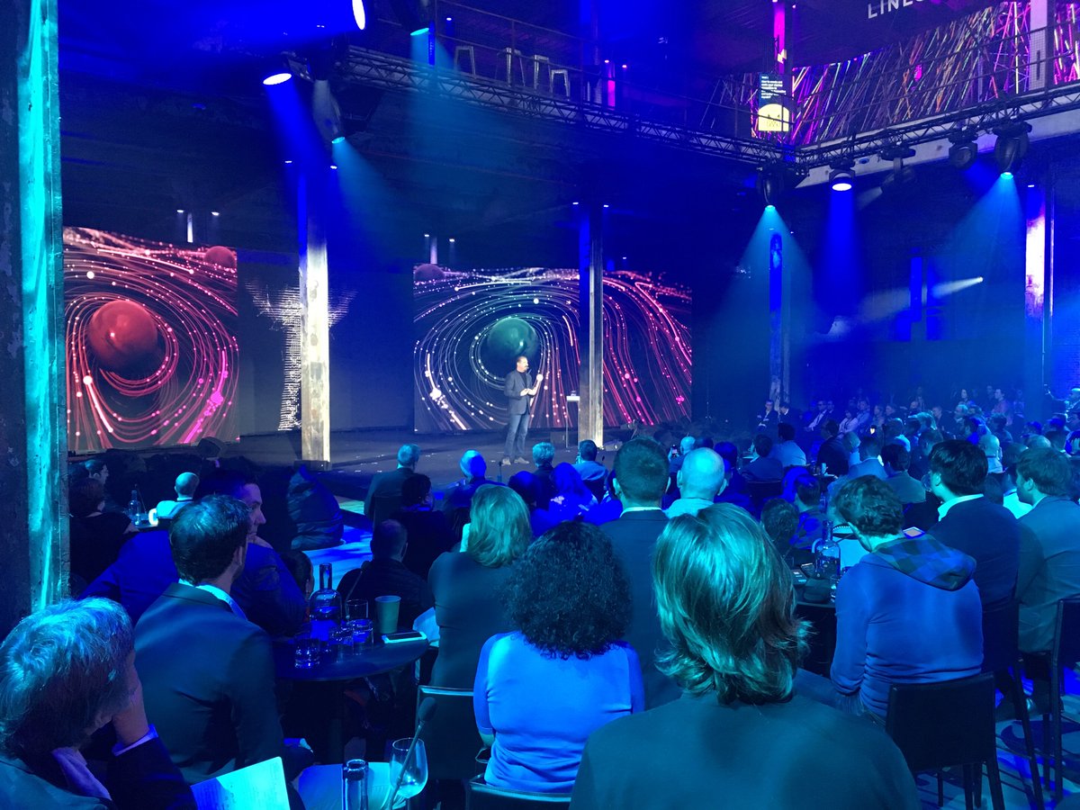 buchanla's tweet photo. #innovationrealised 2018 kicking off in Amsterdam with @Mark_Weinberger taking the stage. Make sure you tune in to hear insights from our leaders, futurists and attendees. #DigitalEY https://t.co/MTNxWWqryc