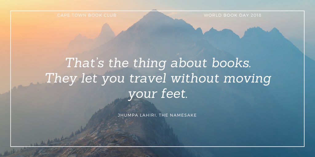 CPTBookClub's tweet photo. Travel inwardly &amp; outwardly with books. Where are your books taking you? #WorldBookDay2018 #MondayMotivaton #WorldBookDay https://t.co/QK7okrNmay