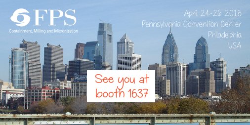 FPS_Pharma's tweet photo. Are you ready for tomorrow? Meet our team at booth #1637! looking forward to another successful week #CPhINorthAmerica #Informex #pharma #FineChemicals @CPhIWW #Philly #Pharmaceuticals #Micronization #PowderSizeReduction #Jetmill #Powder https://t.co/ffvm5UJT3p