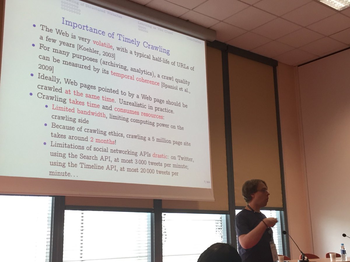 PolarBearby's tweet image. Pierre Senellart giving the invited talk of the 8th Temporal Web Analytics workshop that I co-organize with Marc Spaniol and Julien Massanès at The Web Conference 2018 in Lyon, France. #TheWebConf