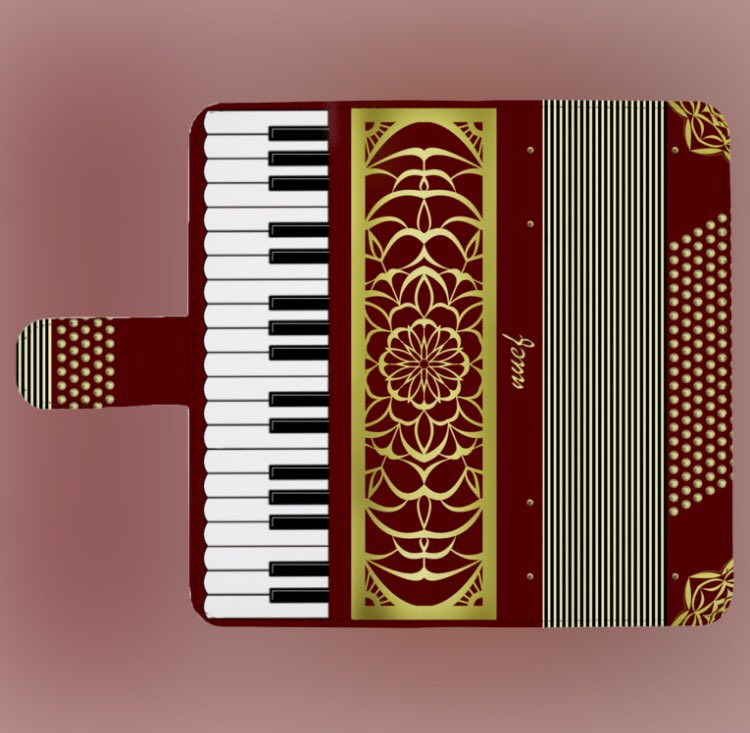 Neg 鍵盤式も追加 Retro Accordion レトロアコーディオンなウォレットフォンケース 開くと アコーディオンになります W イラストプリントのため残念ながら音は出ませんwww T Co Szfqowzs1x Suzuri オリジナルグッズ デザイン