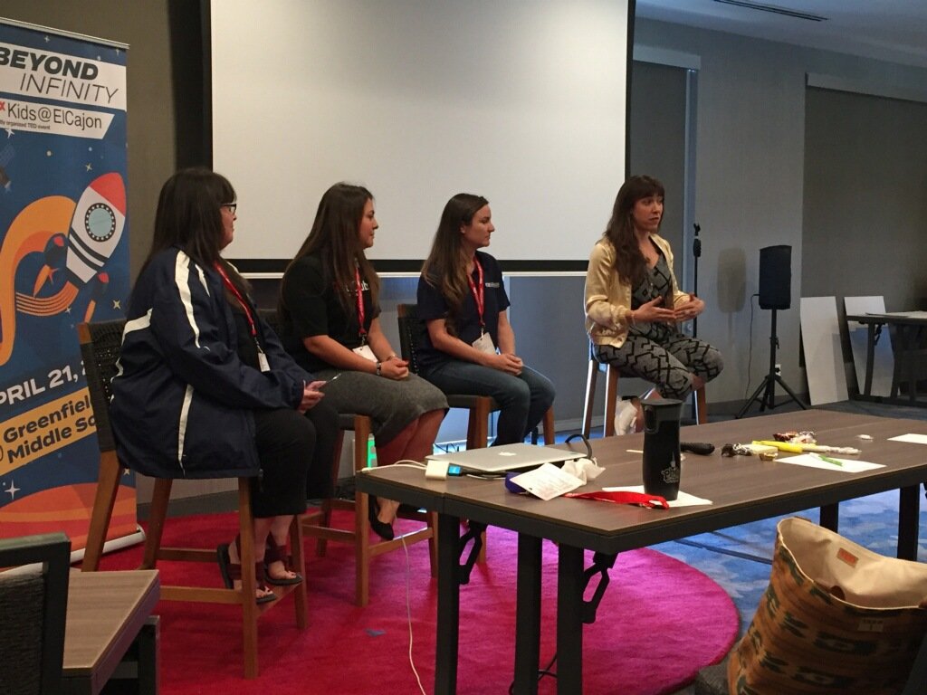 DMTeaches013's tweet photo. Honored to represent @ELPASO_ISD @Guerrero_Aztecs TED Club and #TEDTeamElPaso on a Q&A Panel; topic district TED Clubs during #EvolveEdu. @Esther_V_Hughes @Guerrero_Aztecs @sharodickerson @CajonValleyUSD @neuropete01 @christinemier. @aguzmanscience https://t.co/yvpemdm57g