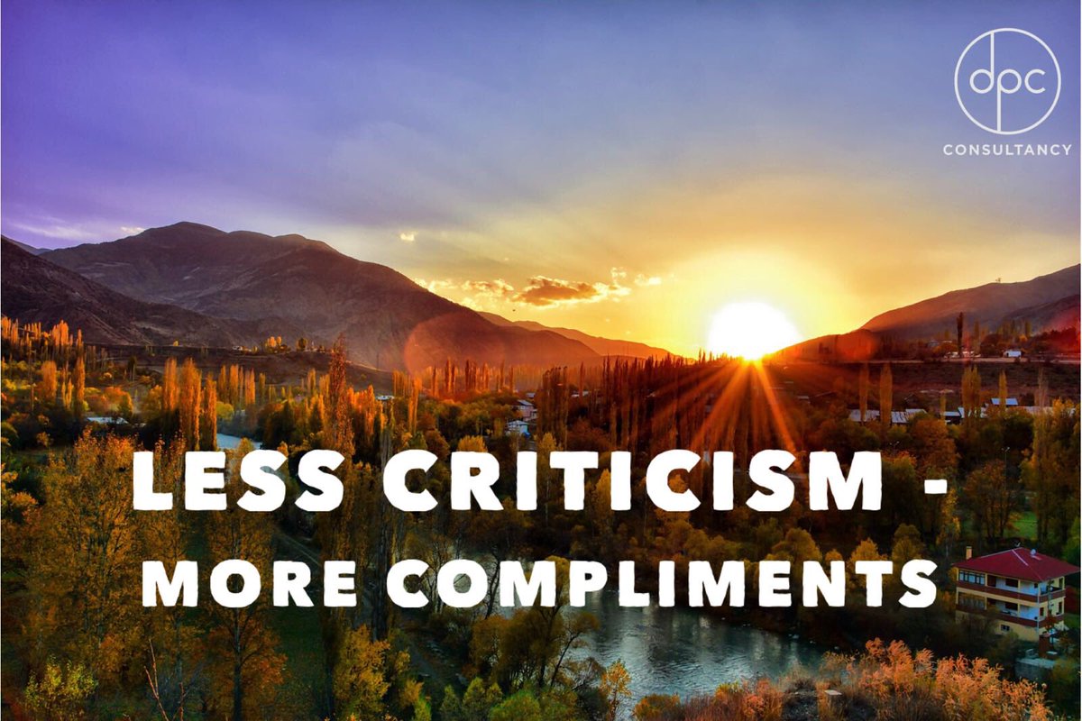 drewpovey's tweet photo. I’m thinking it’s a less - more kind of week. As it’s Monday and the start of a fresh week why not focus on less criticism and more compliments. Positive attitudes. Positive behaviour. Positive outcomes.
#LessCriticism
#MoreCompliments https://t.co/XZlh7bYBNQ