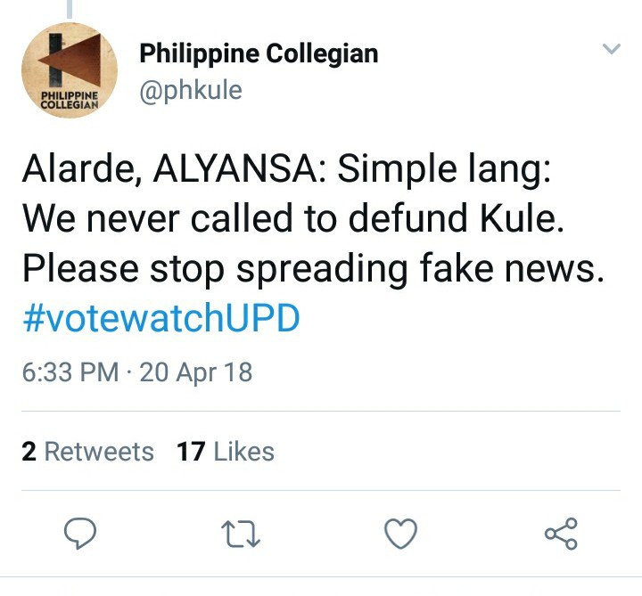 theluciasilva's tweet photo. But members of ALYANSA called to #DefundKule a few years back. Makes me wonder about the unity of this pol party on certain issues and the stand of ALYANSA as a whole on the issue of student pub funding. I'm honestly confused and will be waiting for answers. https://t.co/V7yoHQWo29