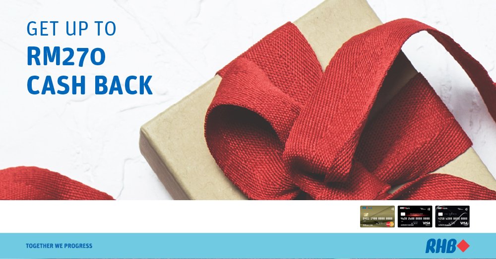 RHBGroup's tweet photo. The more you spend, the more cash back you get! Enjoy up to RM270 cash back when you use your RHB Credit Card. Apply here https://t.co/8A8lGxsbQz and be rewarded. T&amp;C apply. #TogetherWeProgress #RHBCards https://t.co/Svp47VPYEs