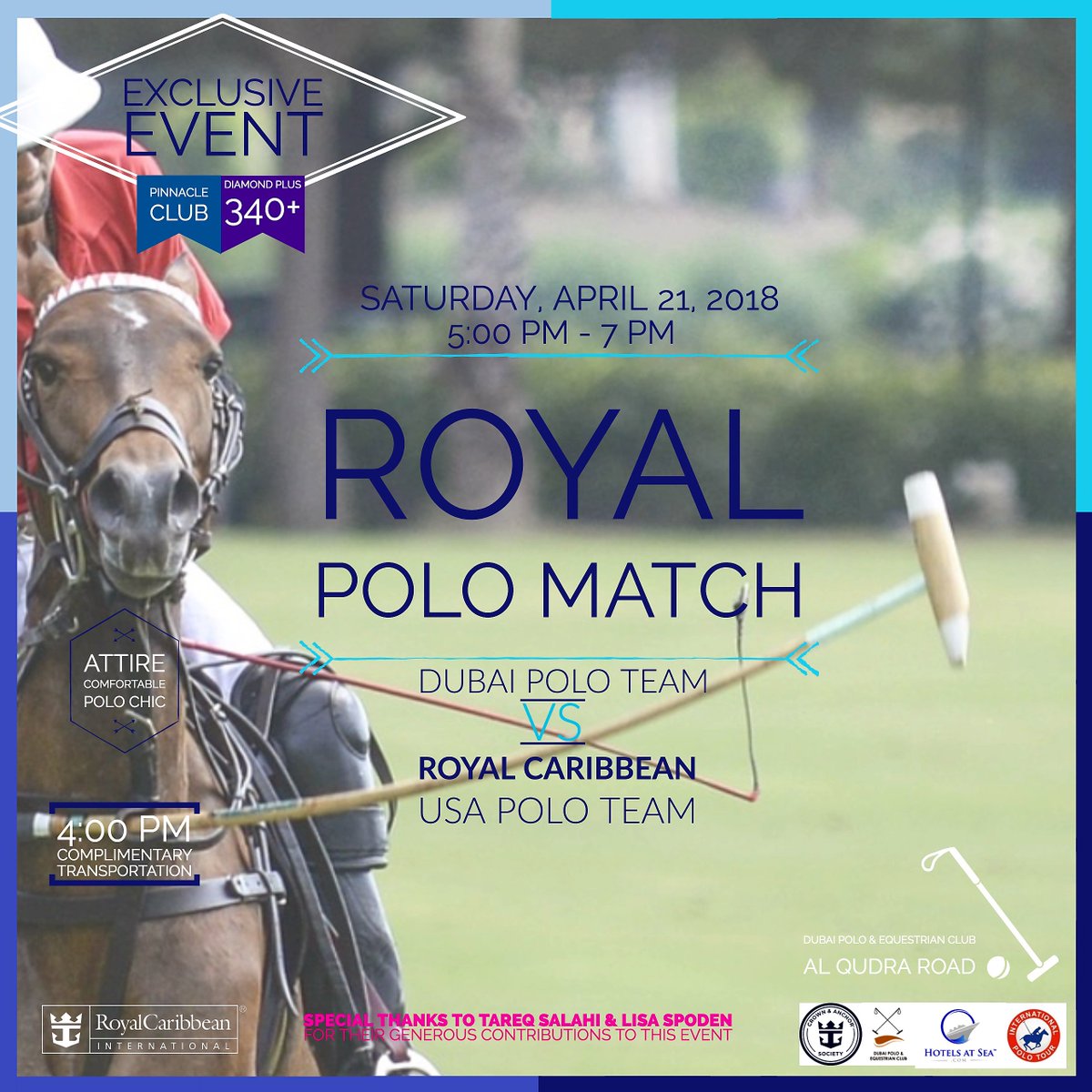 PoloHookUp's tweet photo. Congratulations to @SalahiTareq Ambassador IPT &amp; USA @RoyalCaribbean Polo Team @RoyalCaribPR for your Royal Polo victory win in Dubai against Princess Muhairi of Dubai.  Final score 6-4, Team USA. https://t.co/Gs6PL3OlPN