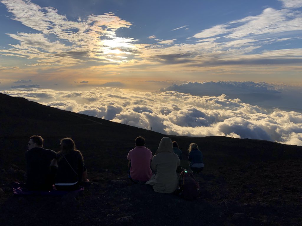 The top of Haleakalā at sunset