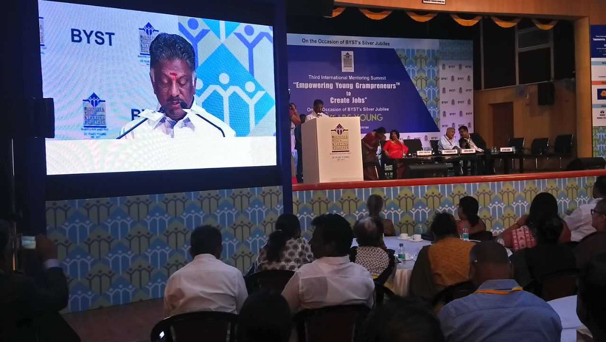 The Guest of Honor at the Valedictory session, Shri O Panneerselam, Hon’ble Deputy Chief Minister of Tamil Nadu addressed regarding Setting a  National Agenda  for  Empowering Young Grampreneurs™ to Create jobs.<a href="/FollowCII/">Confederation of Indian Industry</a>