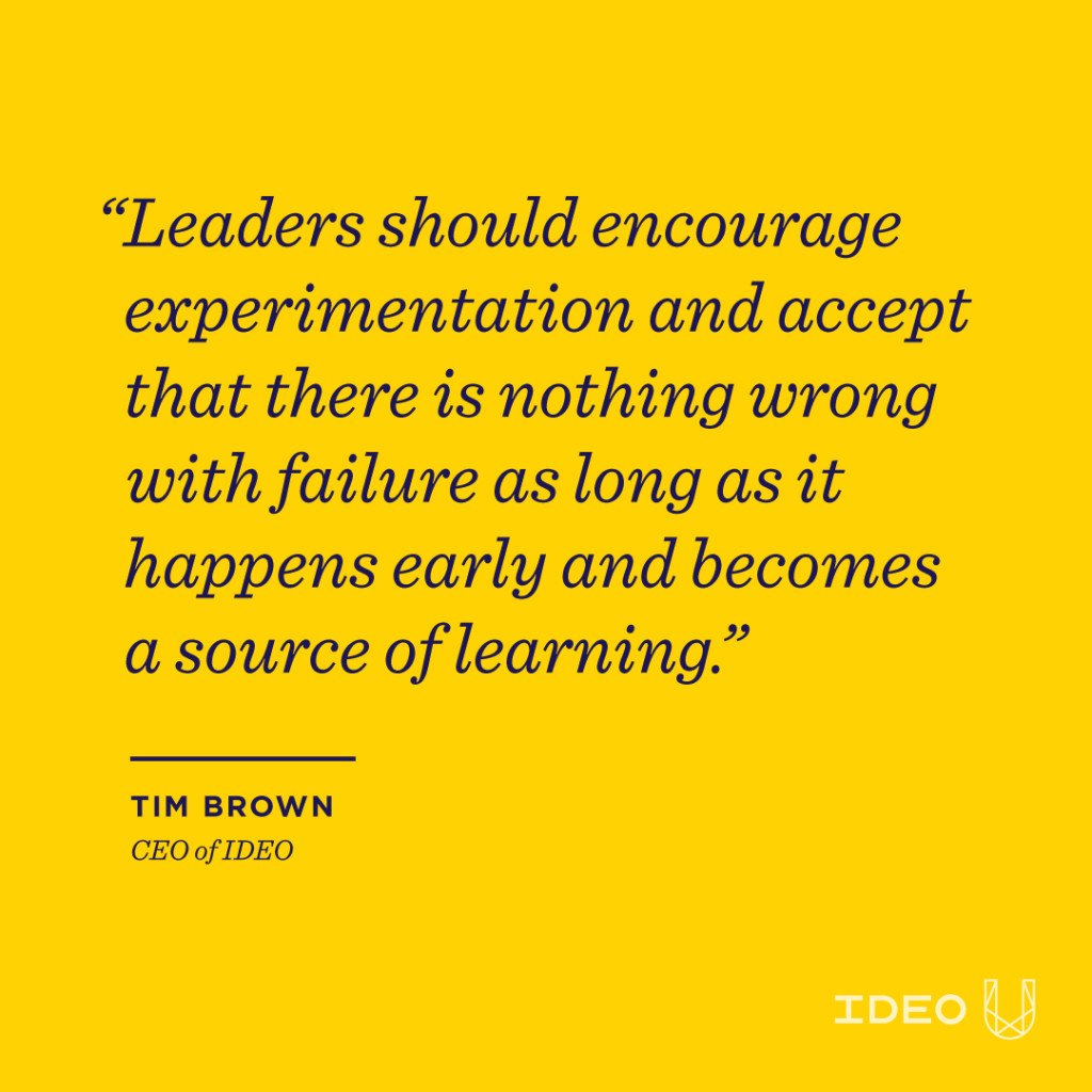 IDEOU's tweet photo. Encourage experimentation, accept that there is nothing wrong with failure, and empower others with confidence in their creativity. Learn what it takes to lead for creativity in IDEO U's online course + community: https://t.co/uay6QFFFef https://t.co/983GvoybQl