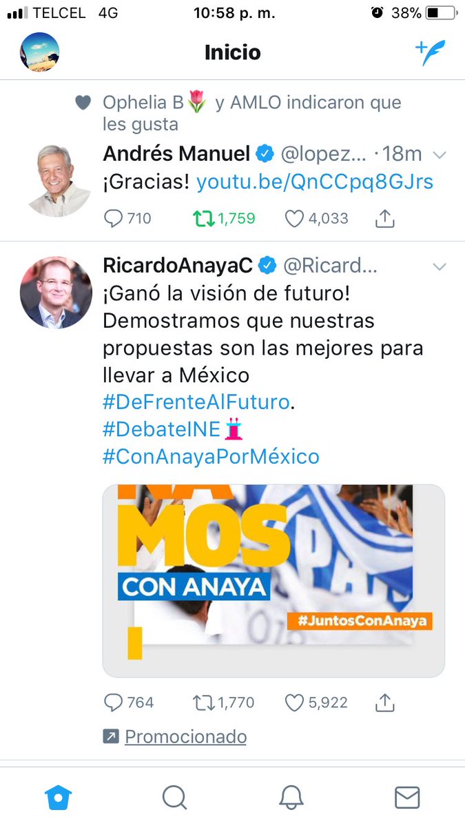 ScarefacEduar2's tweet photo. Que gran diferencia; un tweet (sin promocionar y otro promocionado). 
#DebateINE
#DebatePresidencia 
#DebatePy2018 
#DebatePresidencial2018 
#AMLO2018 
#AMLOPresidente https://t.co/ntwMRPIGdF
