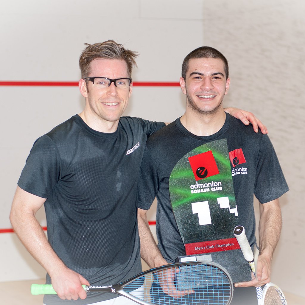 After three intense days, Abdelrahman Elbayoumy is our 2018 Club Champ, going the distance in a fantastic 5-game final against runner up Clarke Wiebe. Thank you to Jeff, Anne, Lia and Sandra for running a great event as always.
.
.
.
#clubchamps #yegsports #squash #yegsquash