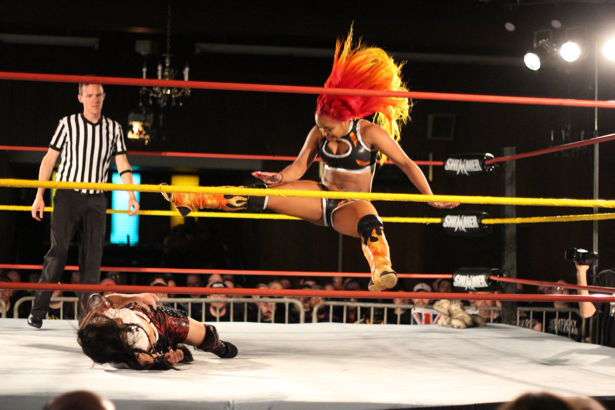 DAFALCON11's tweet photo. @HoganKnowsBest3 v @wolfinjapan #SHIMMER103 #GirlsOnFire https://t.co/9Hpbvr2erA