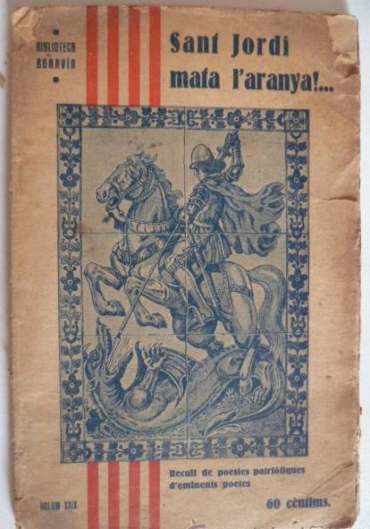 Bon  #SantJordi a tothom!
Mostrem un llibre trobat a un armari del <a href="/MonestirRoures/">Monestir de Sta MARIA de les Roures</a>, i restaurat pel <a href="/ArxHistoricSedR/">Arxiu Històric - St Esteve de les Roures</a>, i un poema del 1939:
"Perquè ens perdoni la guerra,
que l'ensagna, que l'esguerra, 
abans de passar la ratlla, 
m'ajec i beso la terra
i l'acarono amb l'espatlla"