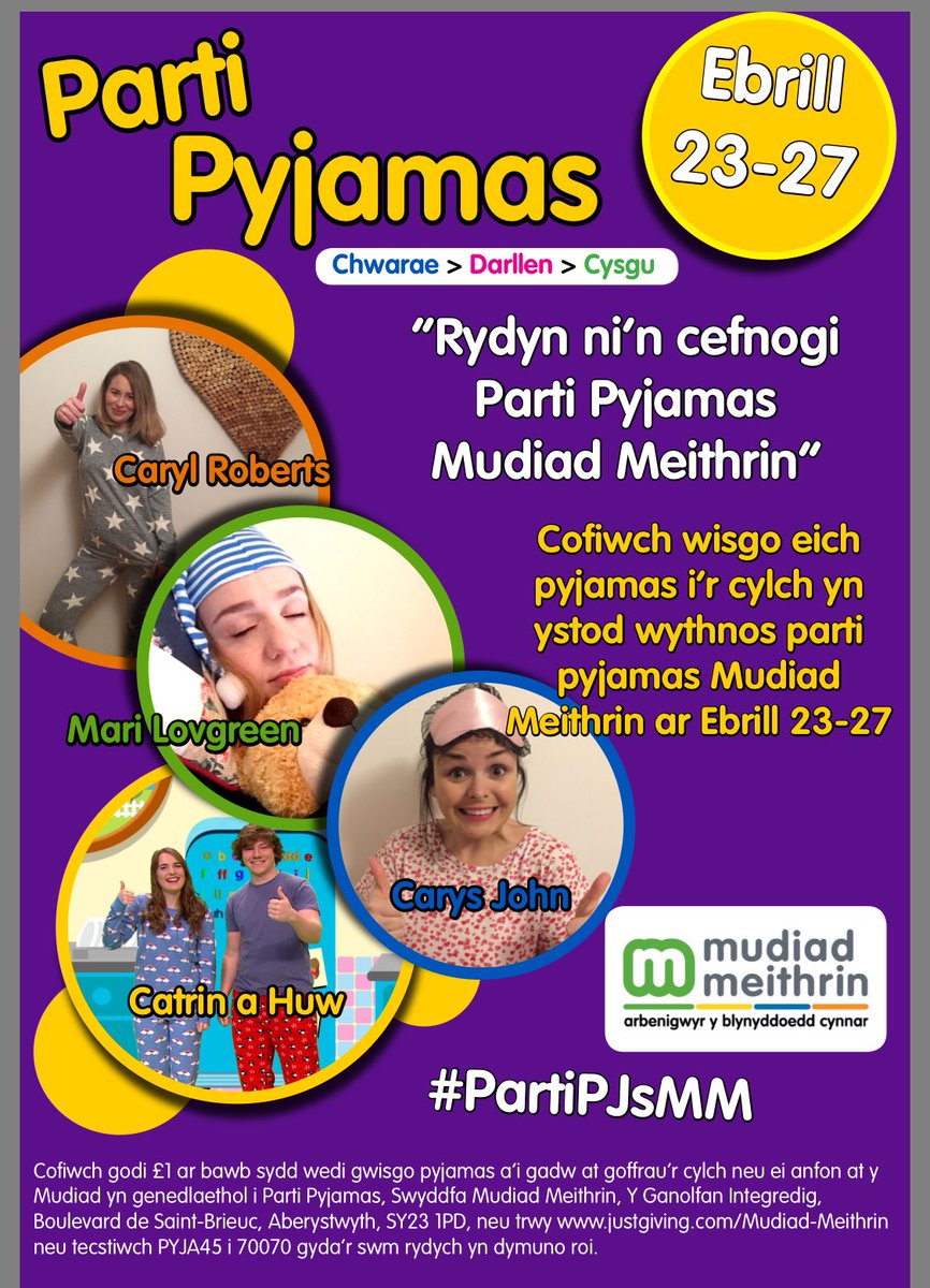 MMDeDdwyrain's tweet photo. Mae'n wythnos #PartiPJsMM, pwy sy'n dathlu ? @MudiadMeithrin https://t.co/axTXPwQEcz