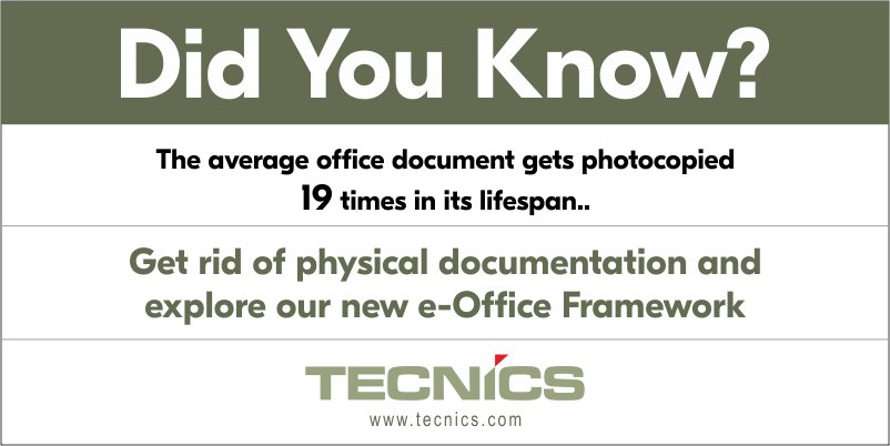 TecnicsUpdates's tweet photo. #Tecnics #eOfficeFramework #PaperlessOffice https://t.co/SamhMTeckz