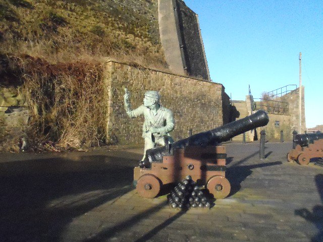 Not only St George's Day but on this day 220 years ago the infamous attack by the Americans took place at Whitehaven by John Paul Jones during the war of independence. Here is an image of him spiking the cannons.