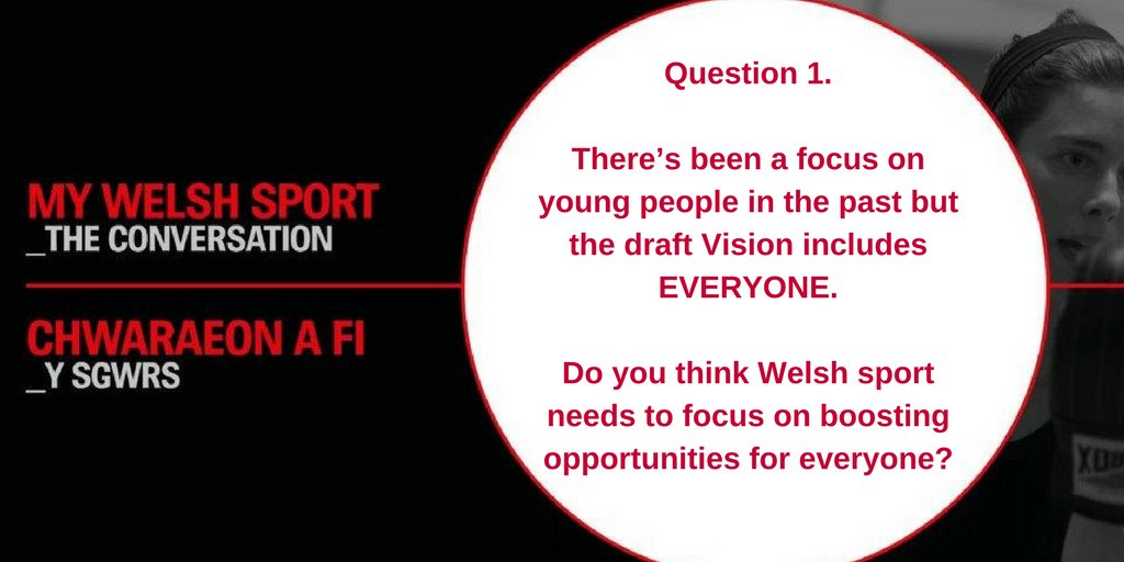 Question 1.

There’s been a focus on young people in the past but the draft Vision includes EVERYONE.

Do you think Welsh sport needs to focus on boosting opportunities for everyone?

#MyWelshSport