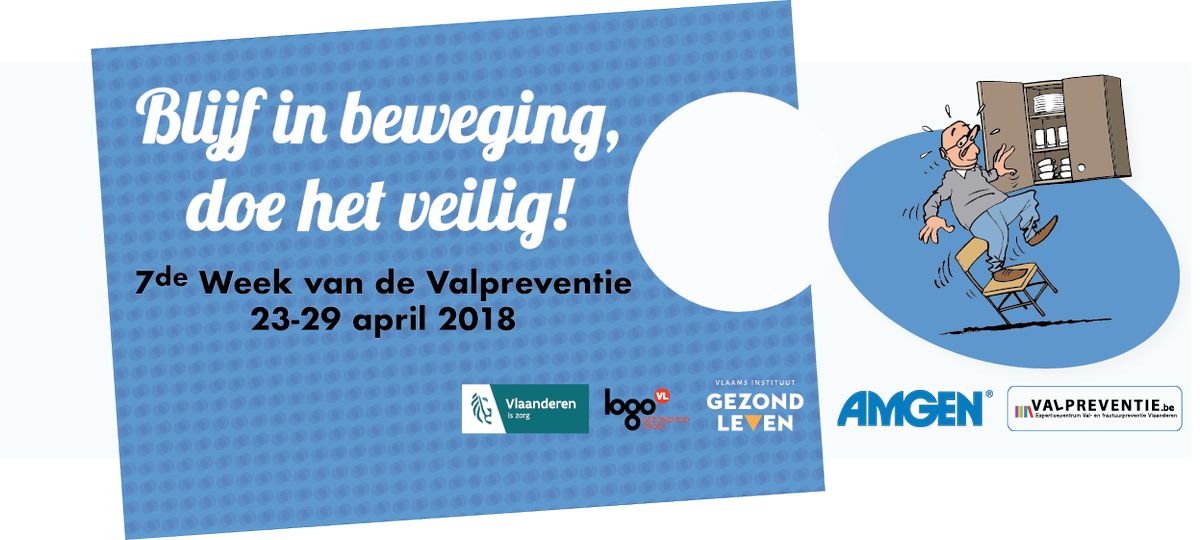 valpreventie_be's tweet photo. Vandaag start de 7de editie van de Week van de valpreventie. Succes aan alle deelnemende organisaties!
#WvdV2018 https://t.co/Xyhi5AywJw