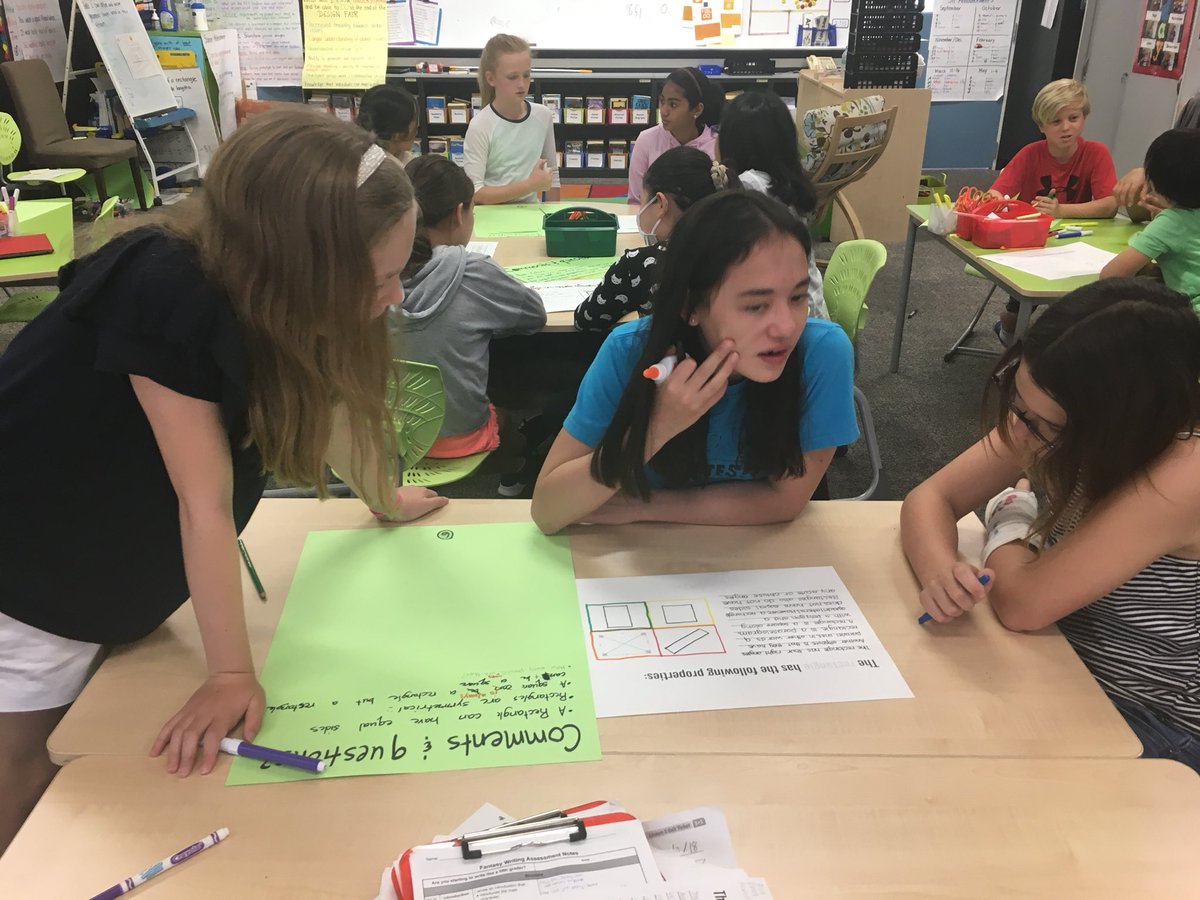 HarrisonASIJ's tweet photo. Doing a gallery walk protocol to give feedback and ask questions about how we defined and drew geometric shapes based on their attributes. https://t.co/PxzFTimEQS