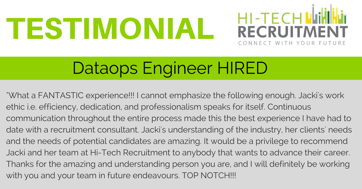 HiTech_IT's tweet photo. [TESTIMONIAL]

JobSeekersSA #JobAdviceSA  #TOPTalent #Recruitment #LuloJobPortal https://t.co/K13NL5nikn
