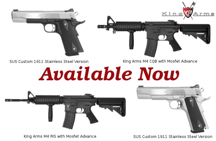 Airsoft Tiger111hk On Twitter The New Kingarms Sus Custom 1911 Stainless Steel Version Gbb Pistol And M4 Ris Cqb R Advance Aeg Are Available Now Shop Now Https T Co 39fcbojbkt Tiger111hk Airsoft Softair Wargame Milsim Cqb