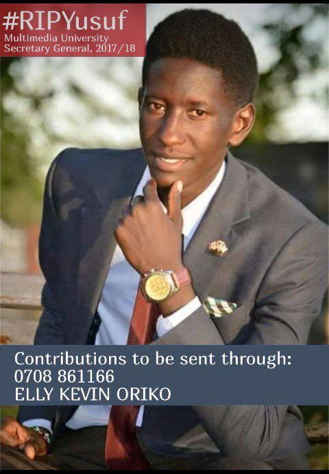 JerusaNyaboke's tweet photo. R.I.P KIONGOZI
We are celebrating you Yusuf coz you were not only a leader but a true Comrade.
#RipYusufKiprono 
#multimedia 
#MMUmourns 
@mmu3C 
@MmuRotaract 
@KmunMmu https://t.co/7Y6CGNXWpB