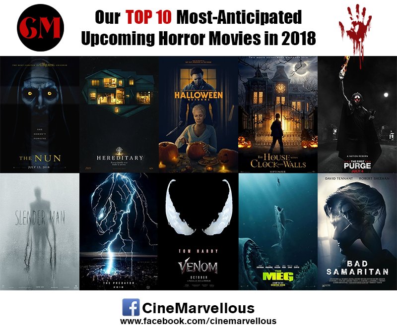 Which one of these you are the most excited to see?
 #HorrorMovies #2018HorrorMovies #UpcomingHorrorMovies