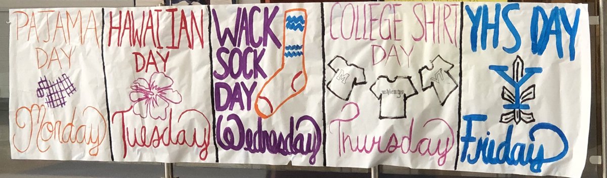 YorktownHS's tweet photo. School doesn't start for 25 minutes #YHSPatriots. You still have time to not get dressed and roll over here in your pajamas. #YHSSpiritWeek https://t.co/bWjnLuD2Vt