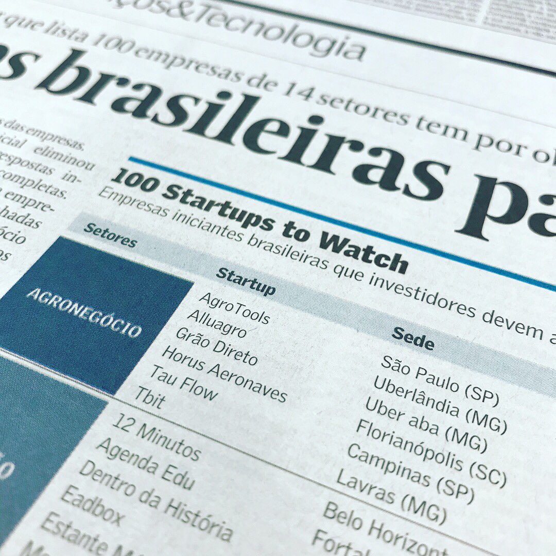 alluagro's tweet photo. Alluagro entrou na lista das 100 Startups to Watch, pesquisa feita em parceria entre as revistas "Pequenas Empresas &amp; Grandes Negócios" e "Época Negócios", e a https://t.co/Vgzl2AVEBj, que é o braço de corporate venture da consultoria EloGroup. #100startups #alluagro #valor https://t.co/gEoul06Mpb