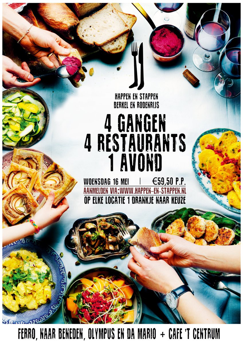 TurionEvents's tweet image. Wie wilt er nu niet: Gezellig samen zijn, goed eten en lekkere wijntjes. 😍🍷🎊

Geniet mee van 4-gangen in 4 verschillende restaurants met bijpassende wijntjes, met elke gang in een ander restaurant. 🚶‍♂️🚶‍♀️met Happen en Stappen!

Aanmelden kan op: happen-en-stappen.nl