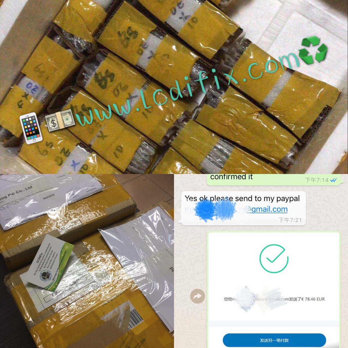 lcdifix's tweet image. The payment for recycleing LCD is sent to his Paypal account today, also, another customers for buying new LCD screens, cases or refurbishing will get their package after about 3 days, all ready, great Monday.
#brokenlcd #lcdrecycle #lcdbuyback #lcdrefurbish #brokenscreen#lcdifix