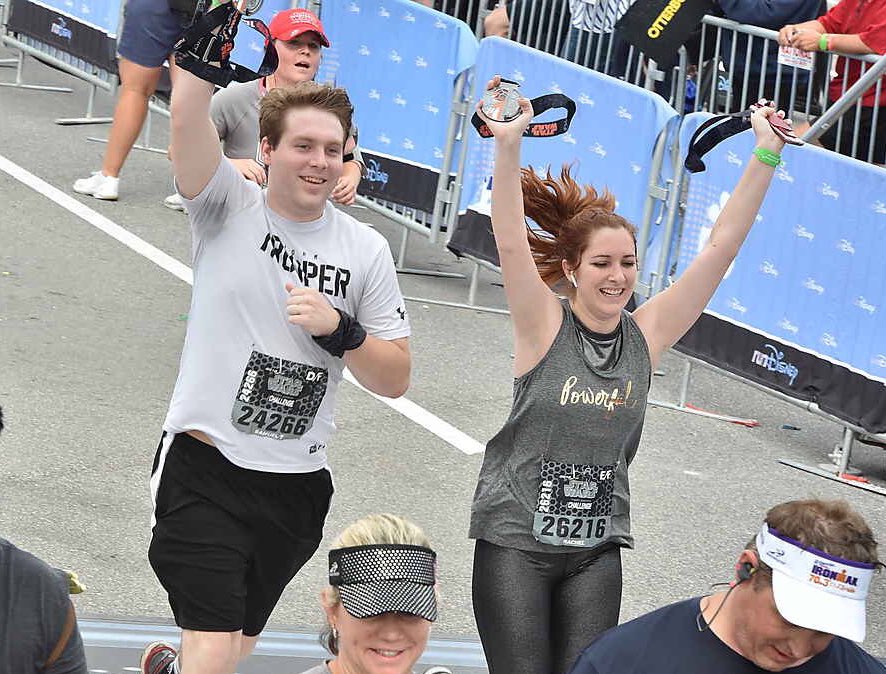 FlyGirl_Rachel's tweet photo. The most rewarding 30 minutes of my life: a saga.
#isaidyes #engaged#rundisney #firstorderchallenge #darksidehalf #kesselrunchallenge #disneyphotopass https://t.co/YNgz1QrWX6
