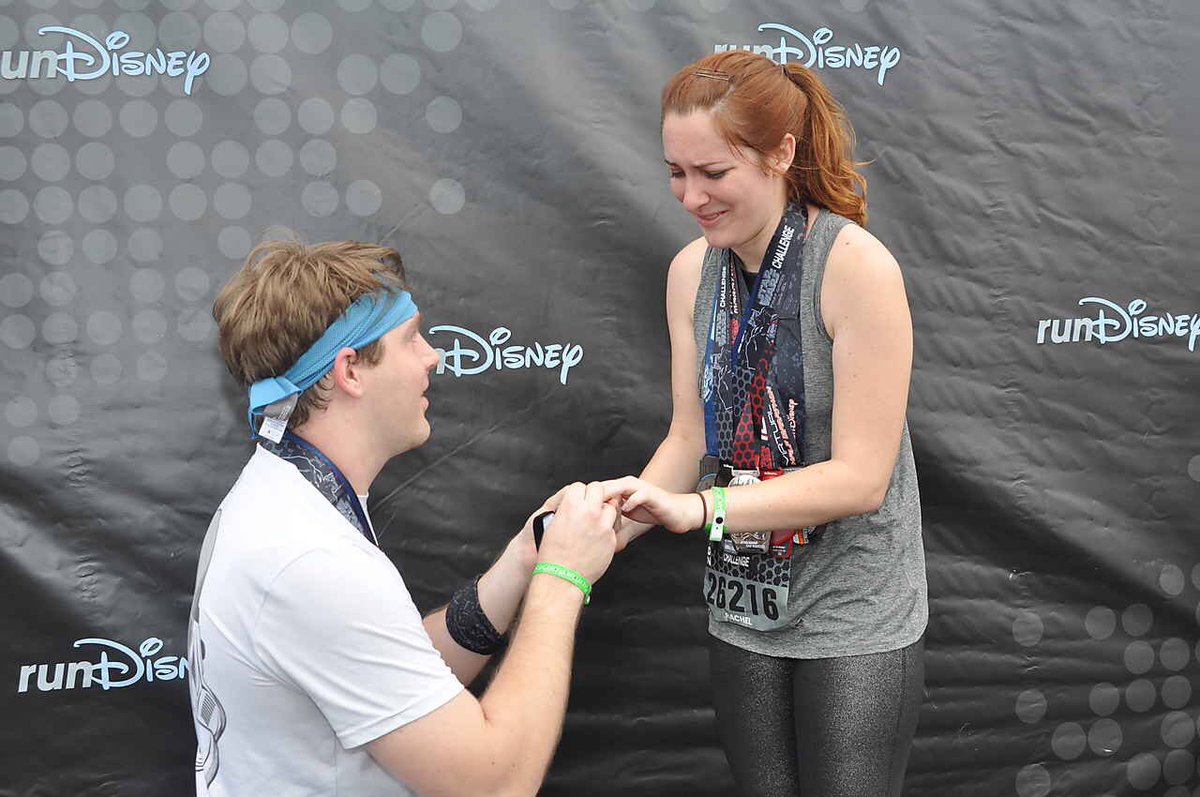 FlyGirl_Rachel's tweet photo. The most rewarding 30 minutes of my life: a saga.
#isaidyes #engaged#rundisney #firstorderchallenge #darksidehalf #kesselrunchallenge #disneyphotopass https://t.co/YNgz1QrWX6