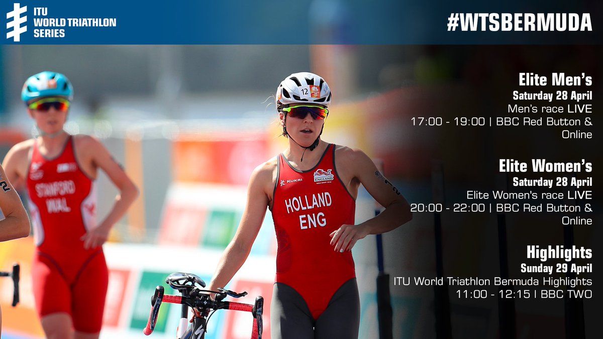BritTri's tweet photo. Less than a week to go until round 2 of the ITU @worldtriathlon Series 😁 

If you want to catch @VixHolland, @jodiestimpson and @georgiatb in action in Bermuda, here are the all important BBC times! 📺🏊‍♀️🚴‍♀️🏃‍♀️ https://t.co/2ELHotKjAR