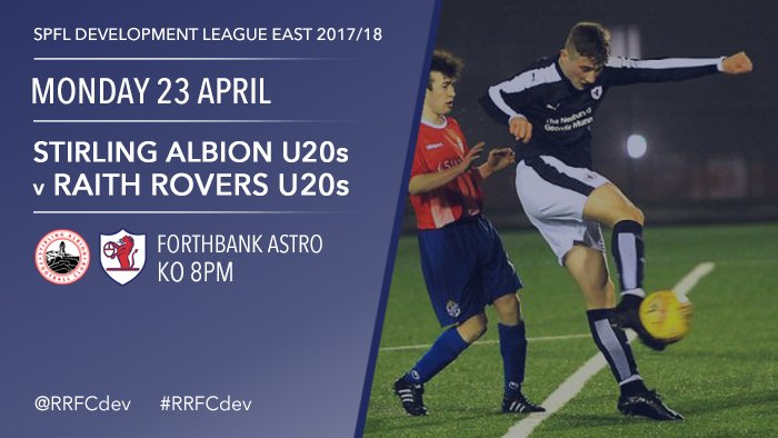 RRFCdev's tweet photo. GAME DAY | Tonight we travel to Stirling Albion for our last competitive match of the season! If you can't make it along to support the team, be sure to follow @RRFCUpdates for live match tweets ⚽️ #COYR #RRFCdev https://t.co/Lx2A40Q9Fn