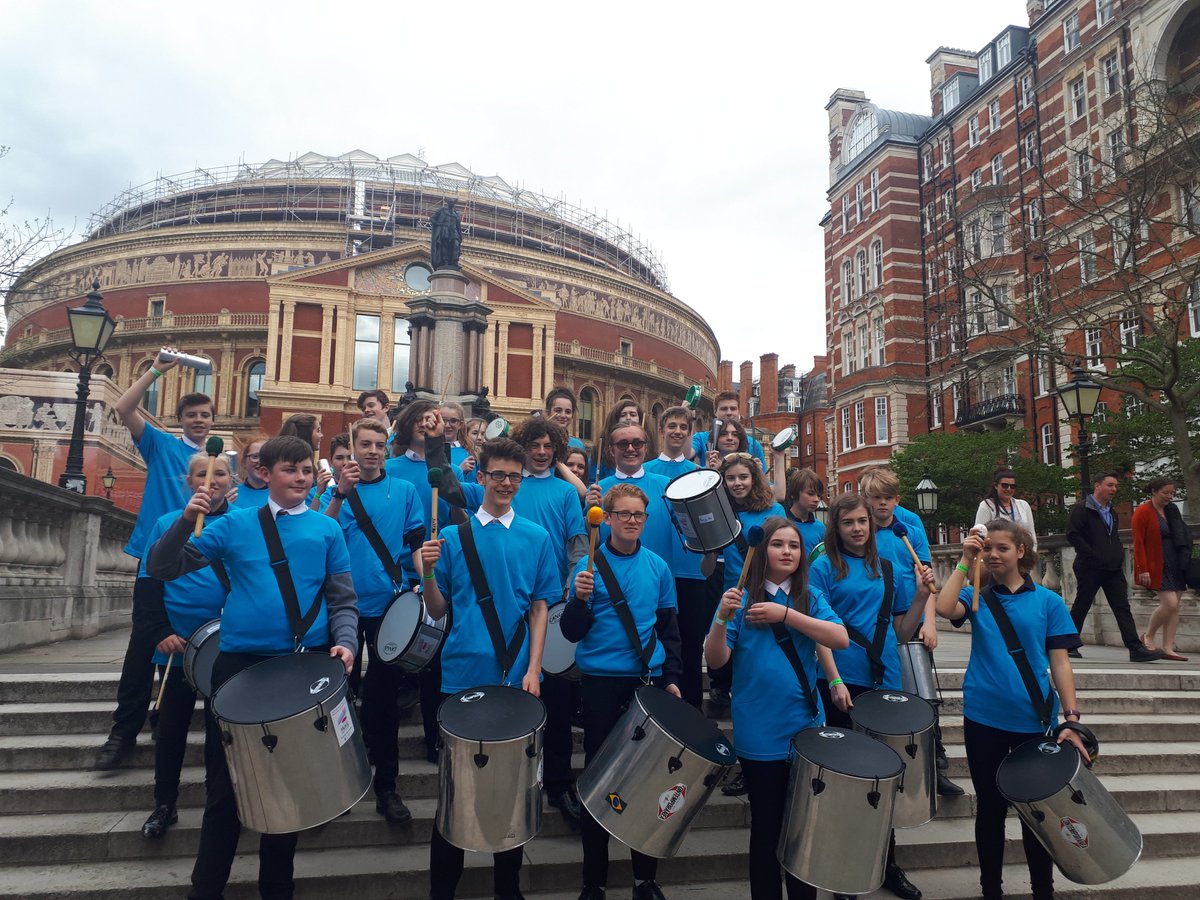 Excited to make some noise with students from <a href="/Music_BayH/">Music@BayHouse</a> and @BruneParkSchool at <a href="/RoyalAlbertHall/">Royal Albert Hall</a> #HampshireAtTheHall #samba #musiceducation