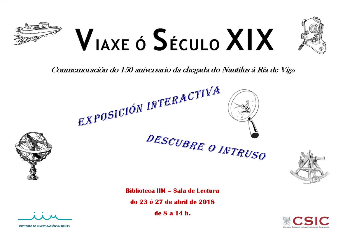 IIM_CSIC's tweet photo. ¿Quieres viajar al S.XIX y ser detective durante unos minutos?🕵️♂️
Te esperamos del 23-27 de abril de 8-14h. en la Biblioteca del #IIMCSIC dónde hemos creado un pequeño juego para que seáis detectives. Seréis capaces de encontrar a los intrusos? #DíadelLibro 📚 https://t.co/mKKmmrjIcC