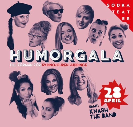Jagmalin's tweet photo. 28/4 Humorgala på Södra Teatern till förmån för kvinnojouren.
https://t.co/9JnuHrJgx3 #humorgala #kvinnojouren https://t.co/pN4Q4xiICg
