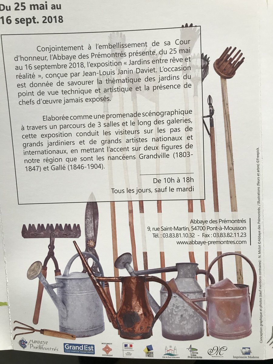 DebordValerie's tweet photo. Rendez-vous à l’Abbaye des Prémontrés du 25 mai au 16 septembre pour l’exposition « Jardins entre Rêve et Réalité » dans les pas de Grandville et de Gallé à Pont-à-Mousson https://t.co/dWpv0HMTug