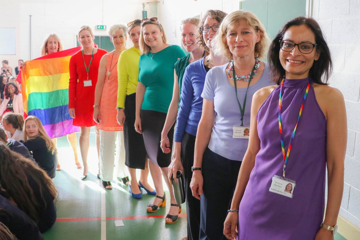 WimbledonHigh's tweet photo. We kicked off #WHSPride week with a very colourful assembly this morning (see our rainbow inspired @MATHS_WHS dept. below!) &amp; can't wait to celebrate with a range of events &amp; activities, raising money for @stonewalluk! 🏳️‍🌈@HeadGirls_WHS @CoCurricularWHS @CharityRep_WHS https://t.co/ojn52KATQR