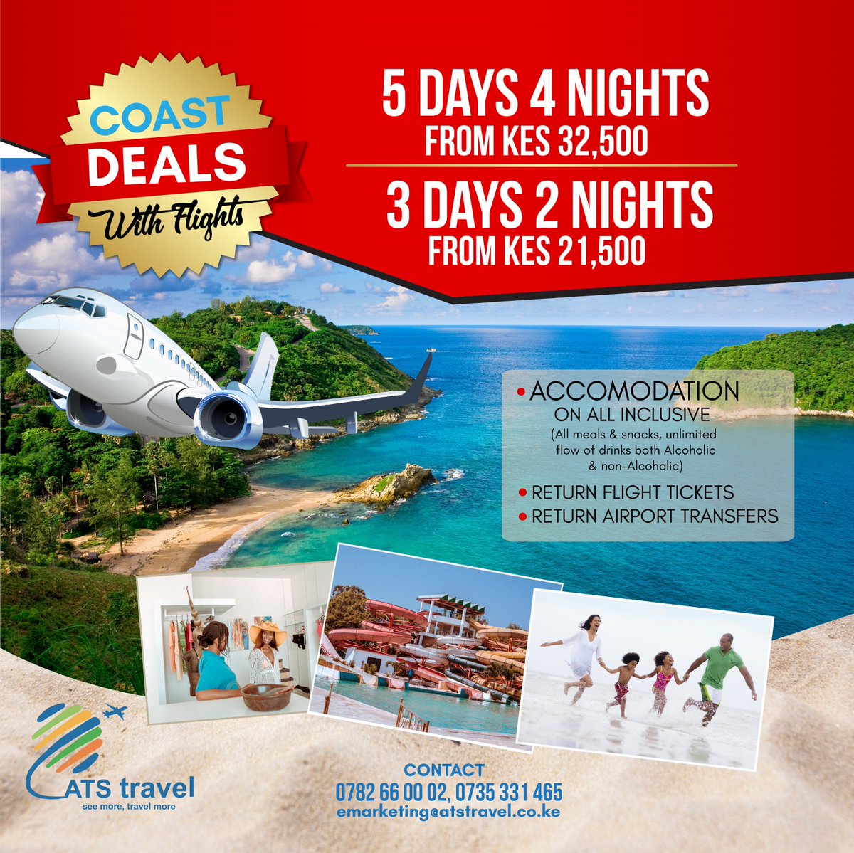 ATSTravelKe's tweet photo. They asked for better deals, we gave them the BEST DEALS EVER!!! From only KES 21,500 book your 2 night, 3 day getaway to Diani. #ATSDEALS #ATSTravelKe #TembeaKenya #DigitalManenos https://t.co/qMCqTOboOi https://t.co/uMJVnsjwPy